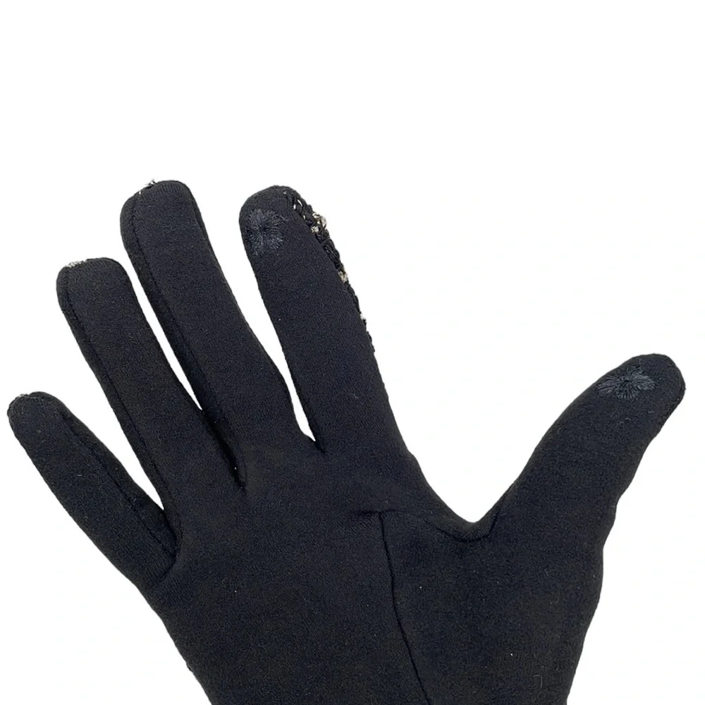 Riah Fashion Driving Gloves NWT Smartphone Touch Black Gold Small S